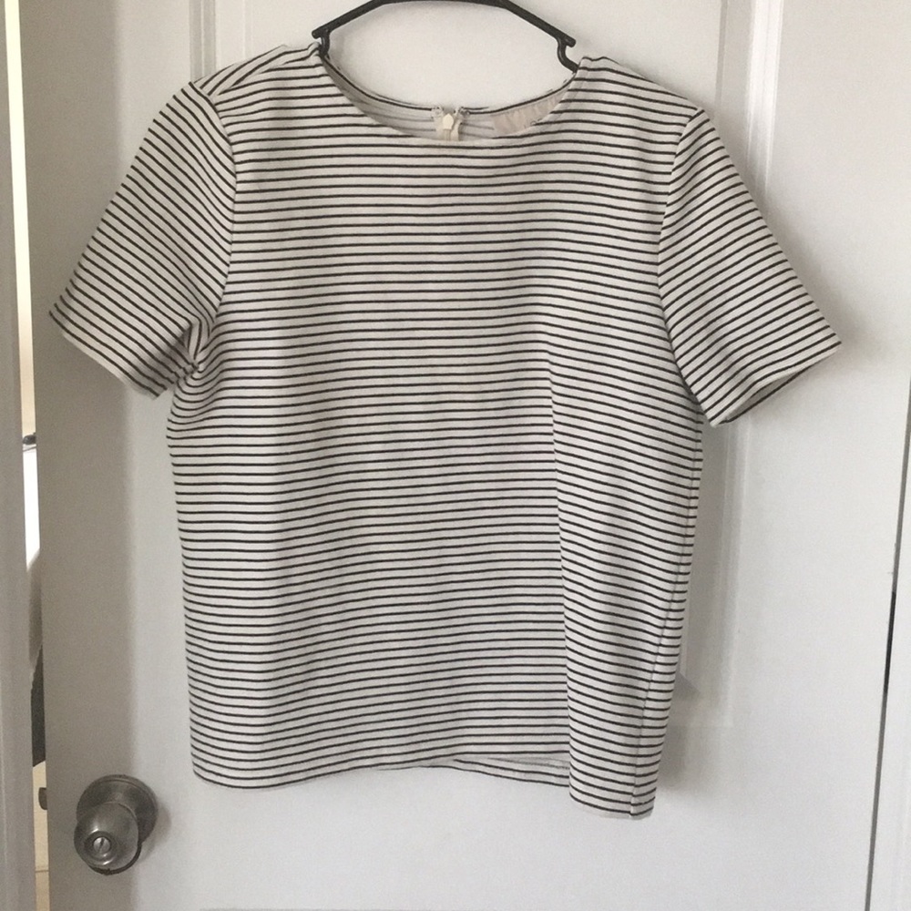 Striped blouse.
